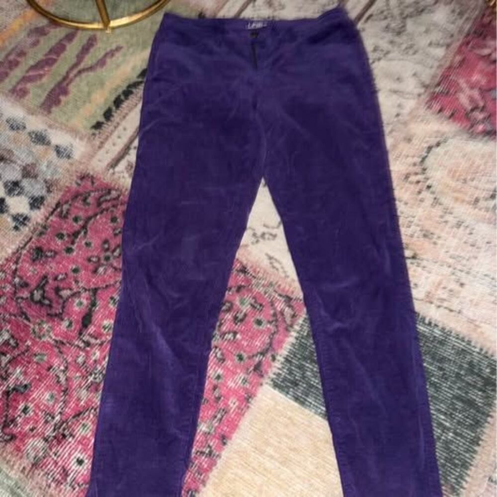 LOFT Ann Taylor Purple Corduroy Super Skinny Pants Size 26/2
